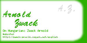 arnold zwack business card